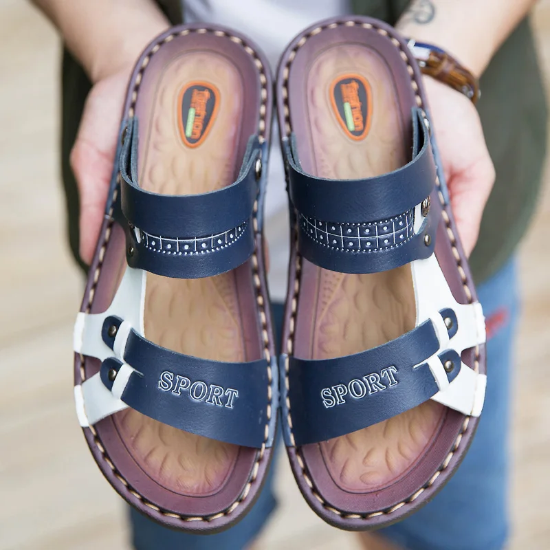 Мужские летние сандалии большого размера Повседневная пляжная обувь