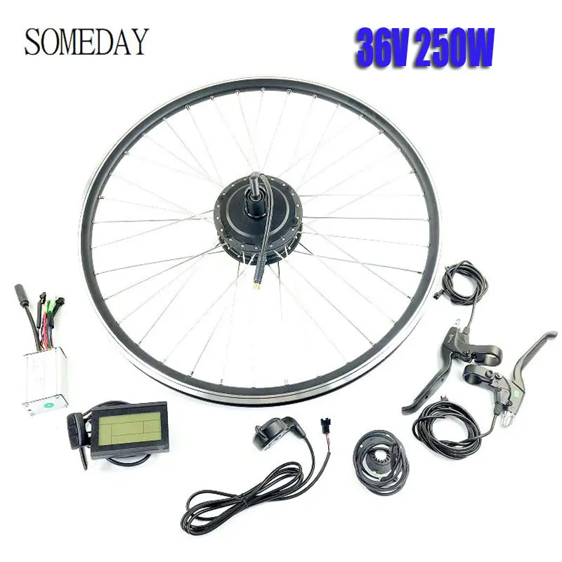 

SOMEDAY 36V 250W Electric Bicycle Conversion Kit Rear Cassette Hub Motor with KT LCD3 for 16-28inch 700C Wheel