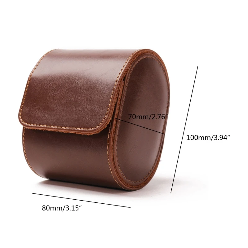 

Unisex PU Leather Watch Storage Box Men Women Travel Single Watch Organizer Case Holder Box Display Tool