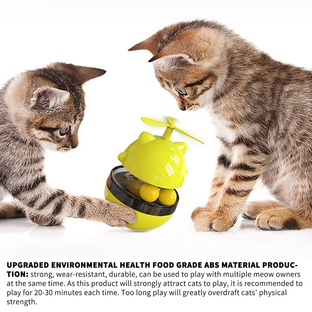 

Fun Tumbler Pets Cat Toy Adjustable Food Dispensing Cat Puzzle Toys Cat Toy Pet Product Tumbler Toys With Windmill Propeller