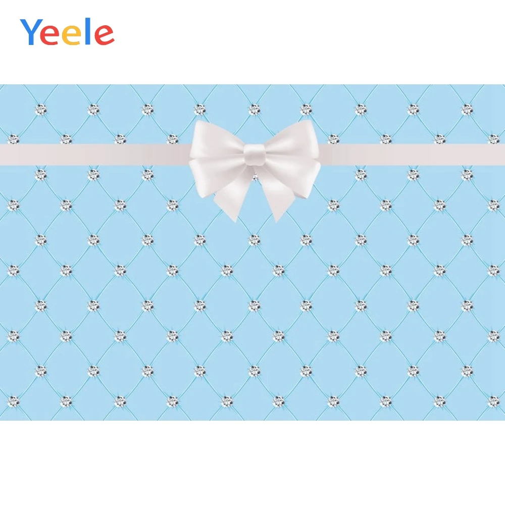 Синий бант алмаз день рождения фон новорожденный ребенок душ девочка мальчик