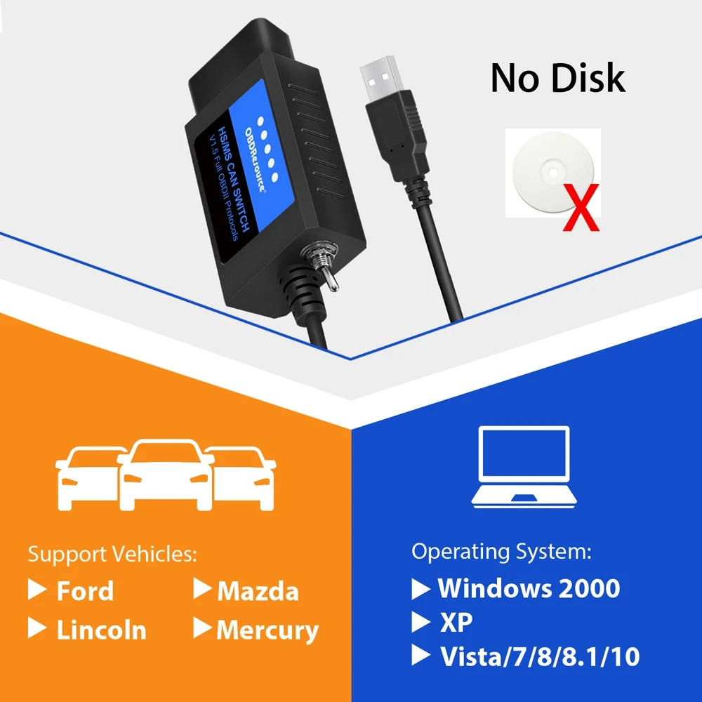 ELS27 ELM327 HS / MS МОЖЕТ FORScan для Mazda Форд Линкольн Меркурий Программирование скрытых