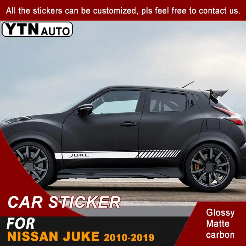 Car Stickers Side Door Racing Stripe Graphic Vinyl Car Decals For Nissan Juke 2010 2011 2012 2013 2014 2015 2016 2017 2018 2019