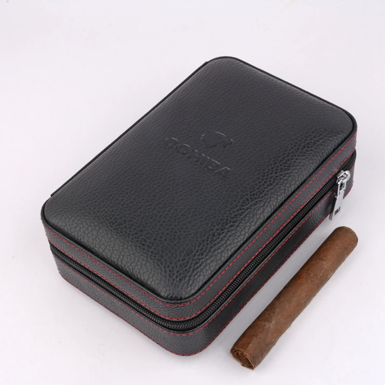 Новейшая версия Cohiba кожаный чехол для сигар портативный увлажнитель воздуха из кедрового дерева(без зажигалки