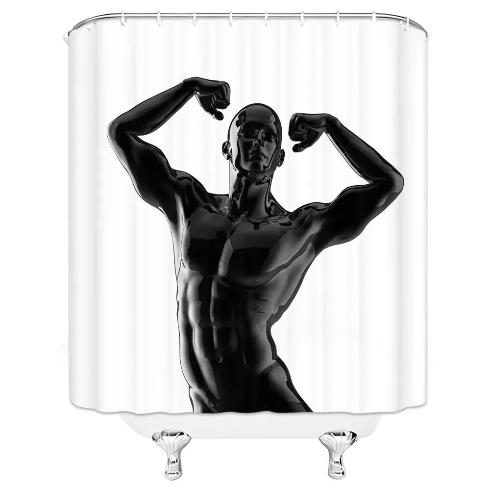 Водонепроницаемая занавеска для душа из полиэстера с крючками 180 Х200 см | Дом и сад