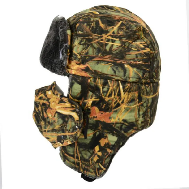 Bionic шапка бомбер для мужчин камуфляжная зимняя ушанка уличная мужская