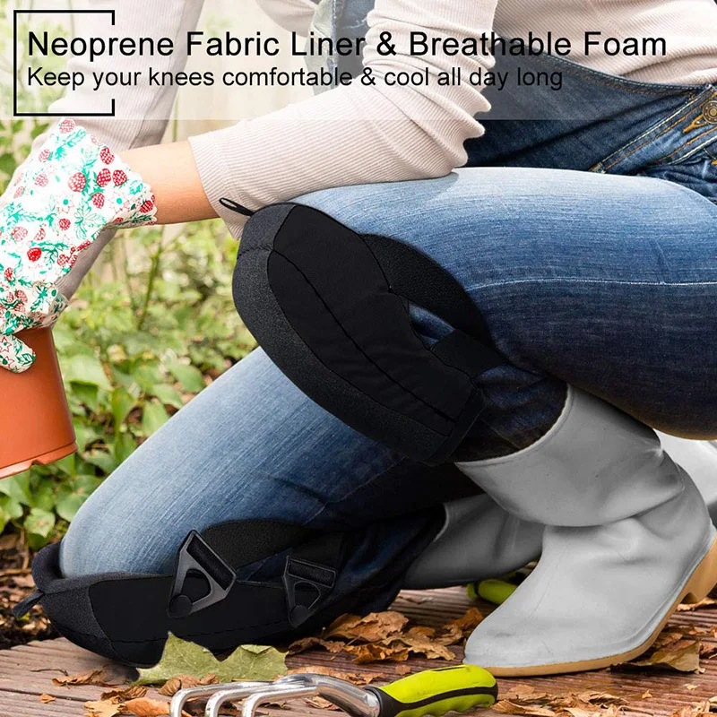 

Economical 1 Pair Flooring Knee Pad Protector Guard Support Anti-slip for Roofing Gardening ds99