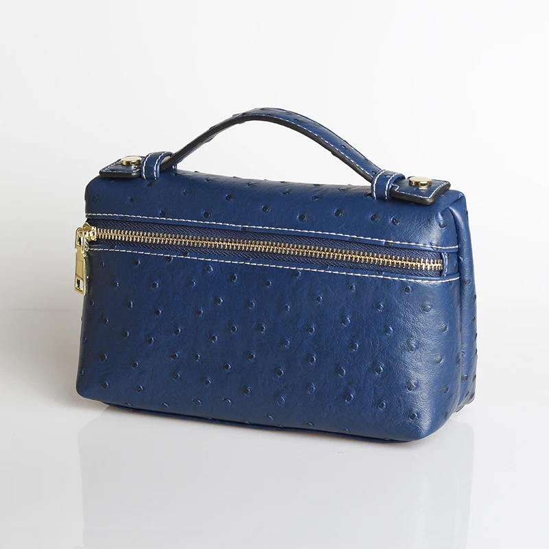 Ostrh Dark Blue (L) XMESSUN Роскошная Высококачественная сумка-клатч из натуральной кожи питона, дизайнерская сумка-кошелек, новая модная трендовая сумка - Цвет: Ostrh Dark Blue (L)