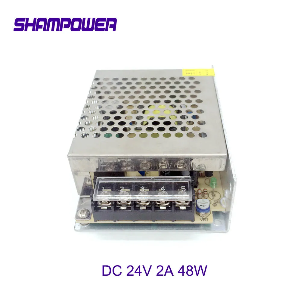 

DC 24V 2A 48W Switching Power Supply Driver Transformers AC 110V 220V TO DC 24V SMPS for Led Strip Modules Light CCTV 3D Printer