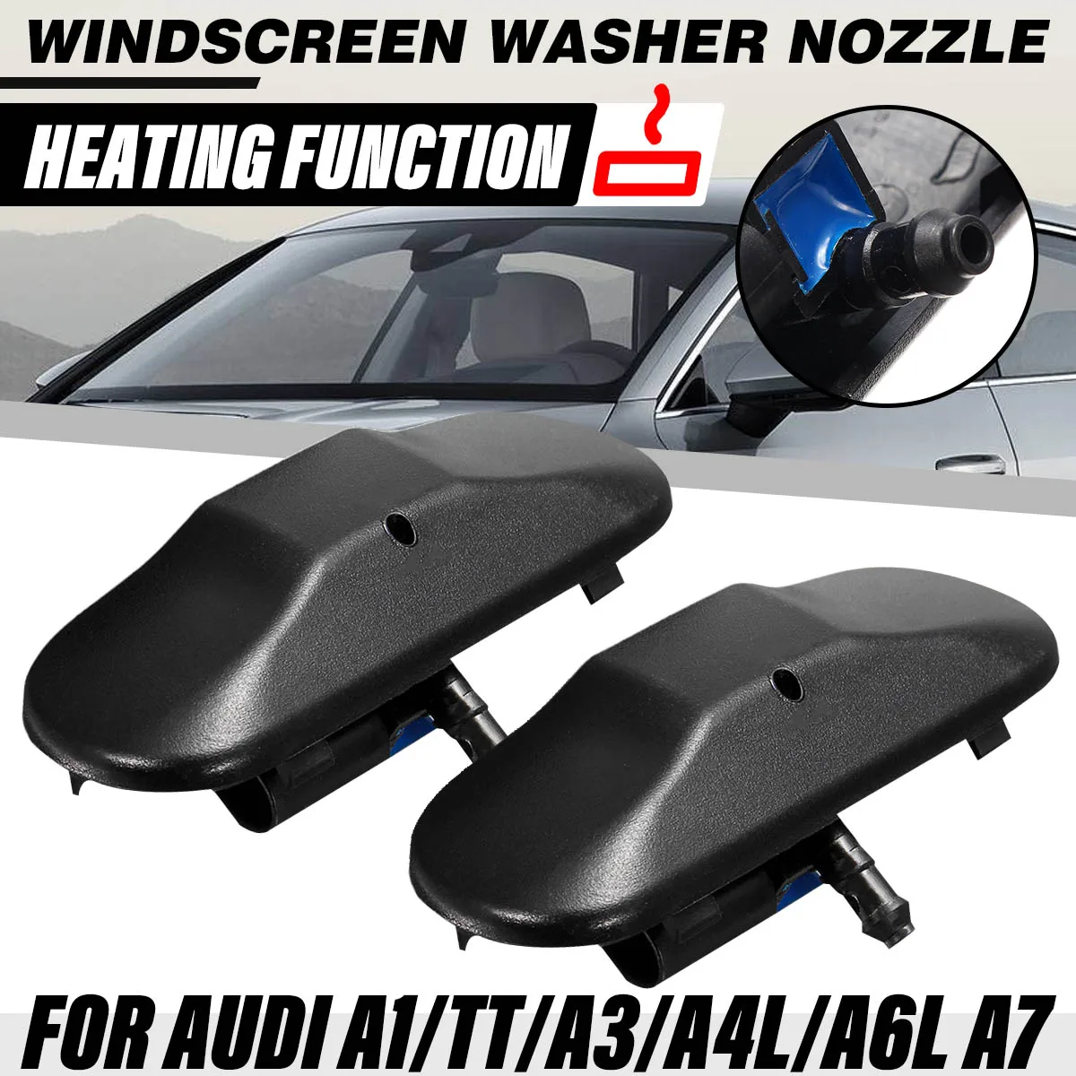 Омыватель лобового стекла автомобилей сопло с функцией подогрева струйный