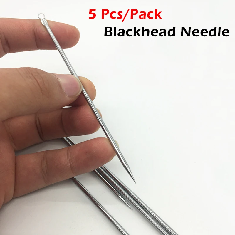 

5 шт Blackhead комедонов жидкость для снятия 12 см иглы татуировки многофункциональная игла EDC самообороны инструмент для удаления прыщей ложка д...
