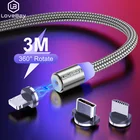 Магнитный usb-кабель Lovebay, 2 м, быстрая зарядка для Iphone TYPE-C, Micro USB шнур, магнитный кабель Micro USB, мобильный телефон, кабель USB