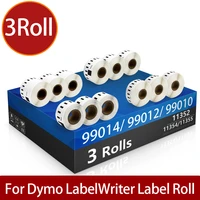 3rolls 99014 99012 99010 thermal paper compatible dymo 11352 11354 11355 shipping address label for dymo 450 450 duo 4xl printer