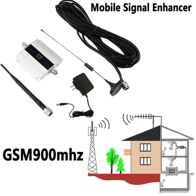 

900Mhz GSM 2G/3G/4G Signal Booster Repeater Amplifier Antenna For Cell Phone Signal Repeater Booster With Antenna