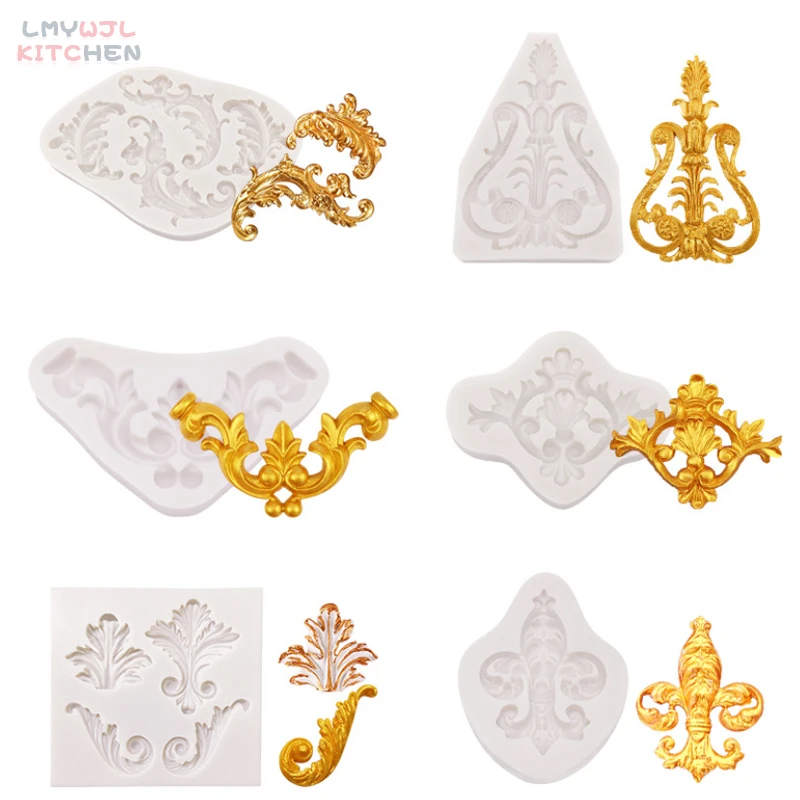 

8 Styles/European Embossed Flower Silicone Mold DIY Chocolate Fudge Cake Decoration Accessories Kitchen Baking Mold