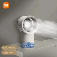 xiaomi 3life handheld fan usb rechargeable mini air conditioner portable cooling fans with mist strong wind super quiet