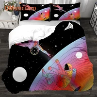astronaut dream digital print custom bedding set comforter duvet cover set full queen king boy bedding quilt cover 3pcs