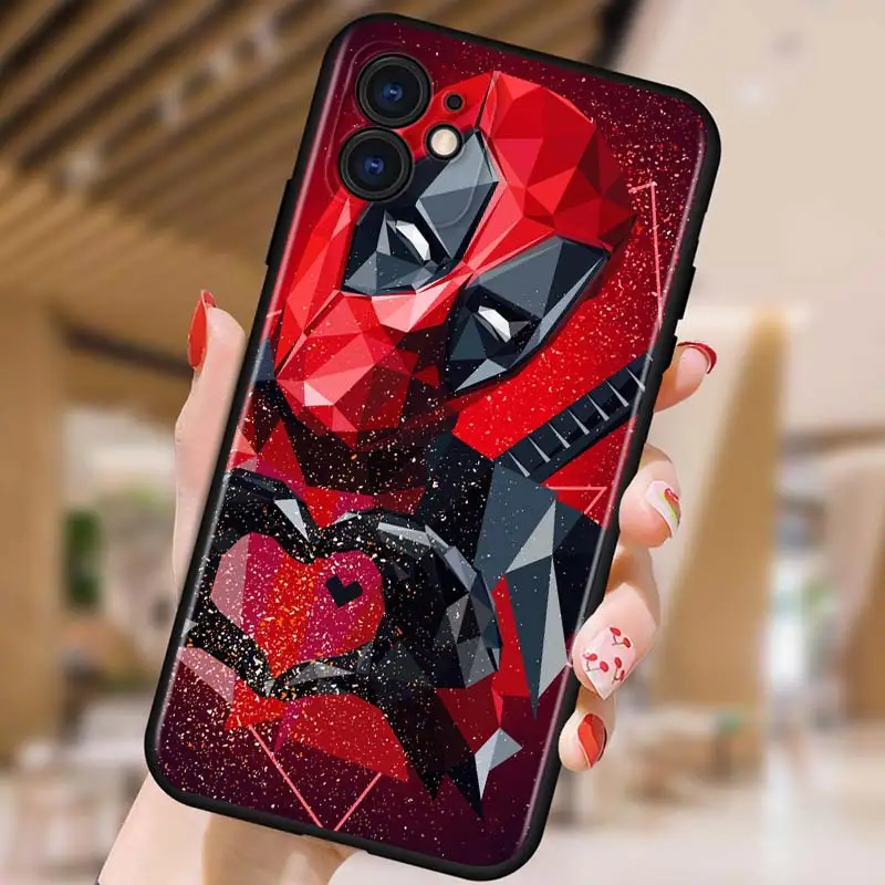 

Deadpool Hero Marvel for Apple iPhone 12 Pro Max Mini 11 Pro XS Max X XR 6S 6 7 8 Plus 5S SE2020 Soft Black Phone Case