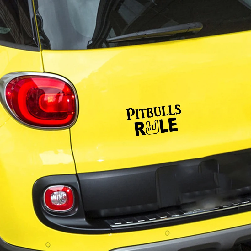

16*8.4cm PITBULLS RULE Car Styling Handsome And Cool Stickers Modern Decal Body Decals