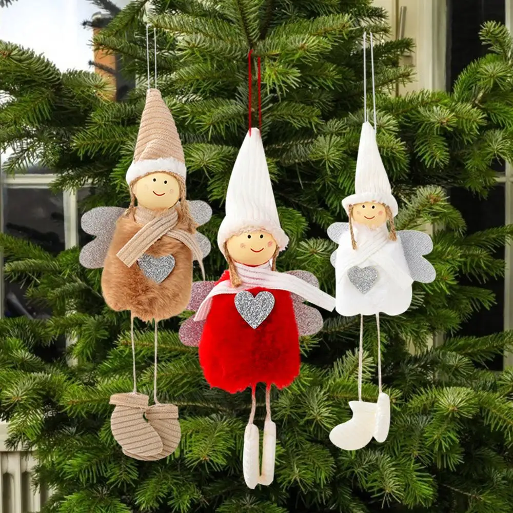 Рождественская Кукла-ангел орнамент с рождественской елкой Noel Deco Рождественское украшение для дома детские подарки