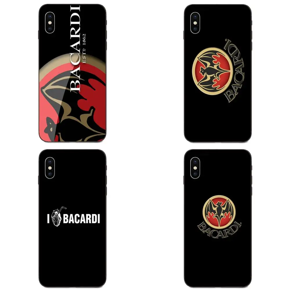 Для Apple iPhone 4 4S 5 5S SE 6 6S 7 8 11 Plus X XS Max XR Pro мягкие чехлы из ТПУ с логотипом Bacardi