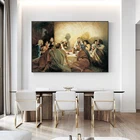 Леонардо да Винчи известная картина последнего ужина оформлен на стену с религиозные плакат с изображением Иисуса Христа