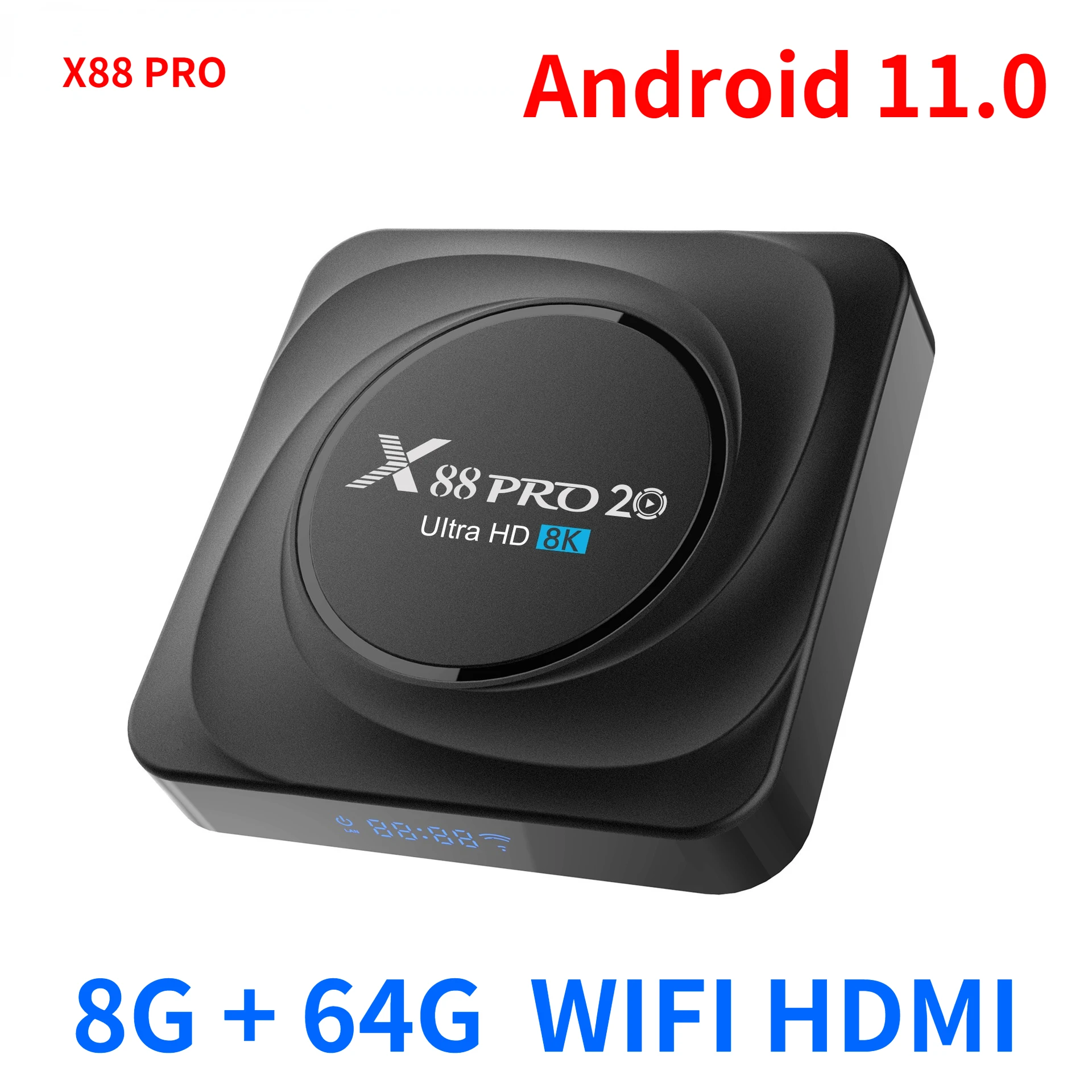 

X88 PRO Smart TV Box Android 11.0 system Wifi 8G 64G Dual Wifi BT5.0 1000M 8K RK3566 familycloud tv box android for Youtube
