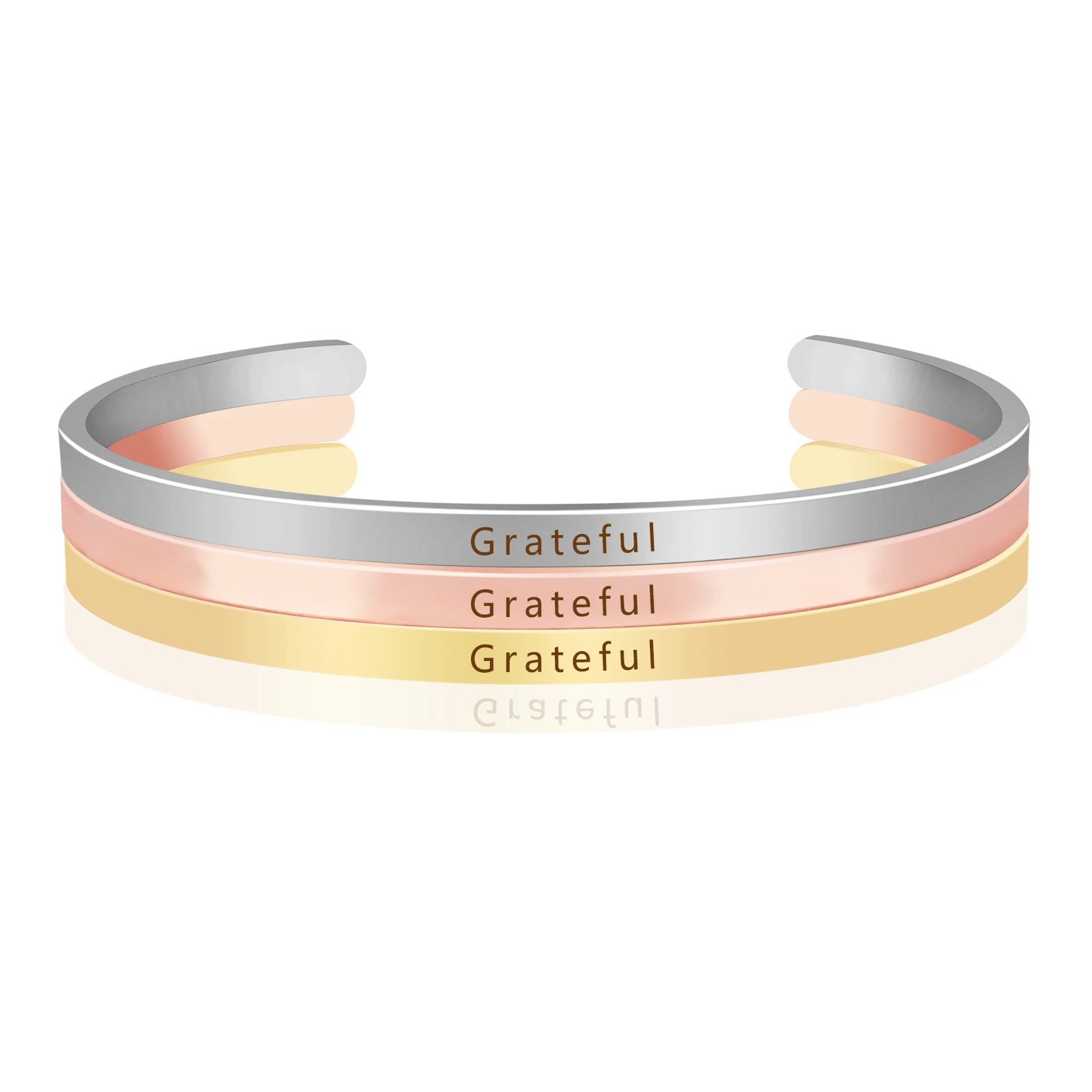 Новые гравированные браслеты с вдохновляющими позитивными цитатами