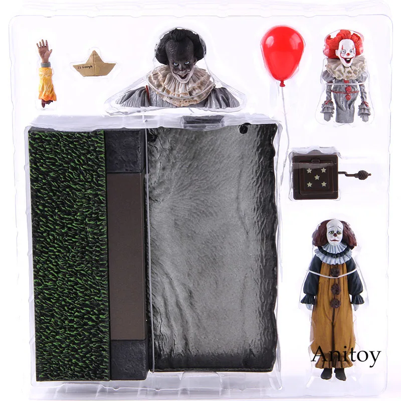 A no colorful box NECA Stephen King's It Pennywise набор аксессуаров ПВХ клоун Pennywise фигурка Коллекционная модель игрушки - Цвет: A no colorful box
