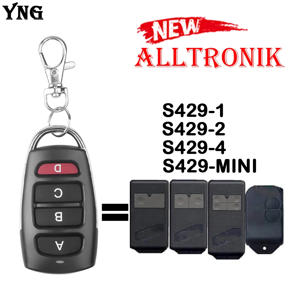 

YNG ALLTRONIK Garage Remote Control Duplicator ALLTRONIK S429-1 S429-2 S429-4 S429-MINI Garage Command 433mhz Fixed Code