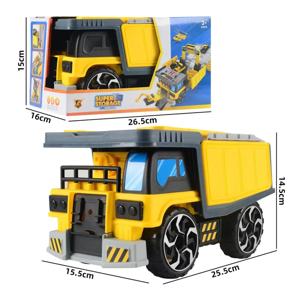 

RCtown Assembly Engineering Vehicle Deformation Storage Track Parking Lot DIY Toys Engineering Car Toys For Kids