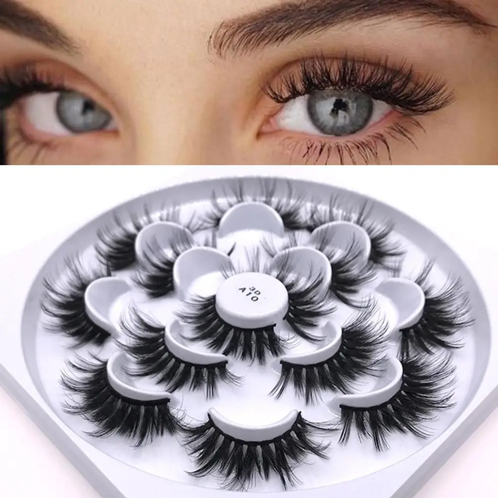 

6D стерео накладные ресницы ручной работы, натуральные густые, 7 шт. в упаковке, новый стиль, цветочный Тип фарфоровых тарелок, накладные ресн...