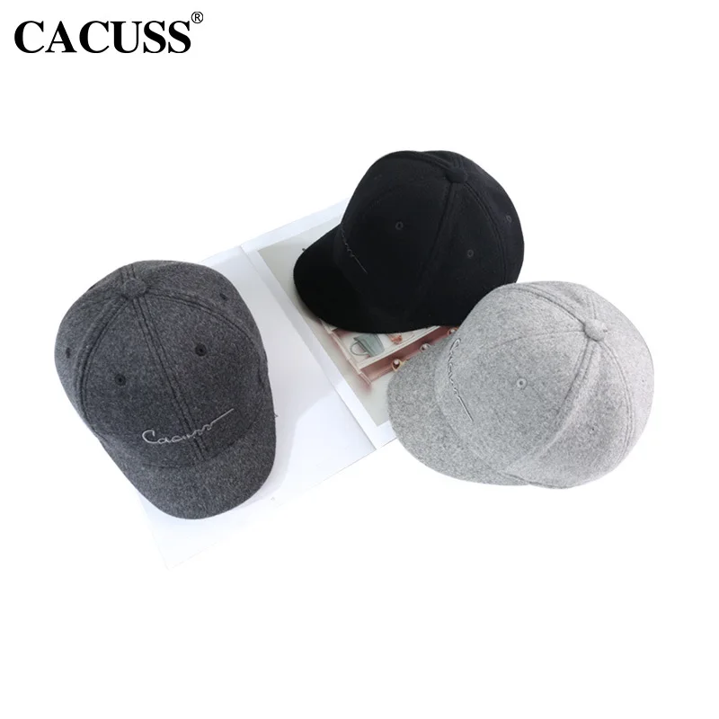

Бейсболка оптом Cacuss осень и зима женская модная брендовая теплая короткая шляпа с утопленным языком