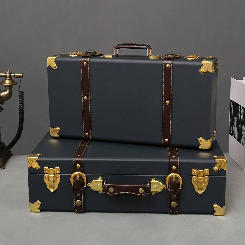 Роскошный винтажный багажник для путешествий ручной большой чемодан Кожаный
