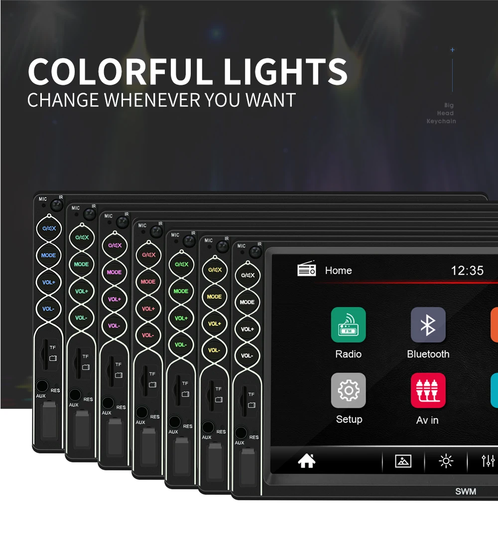 Автомагнитола N6 с сенсорным экраном 7 дюймов MP5-плеер поддержкой Bluetooth несколько