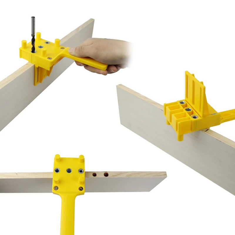 

Quick Doweling Jig Self-centering 6/810mm ABS Plastic Pocket Hole Jig For Woodworking Drill Guide Wood Dowel Carpentry Tools