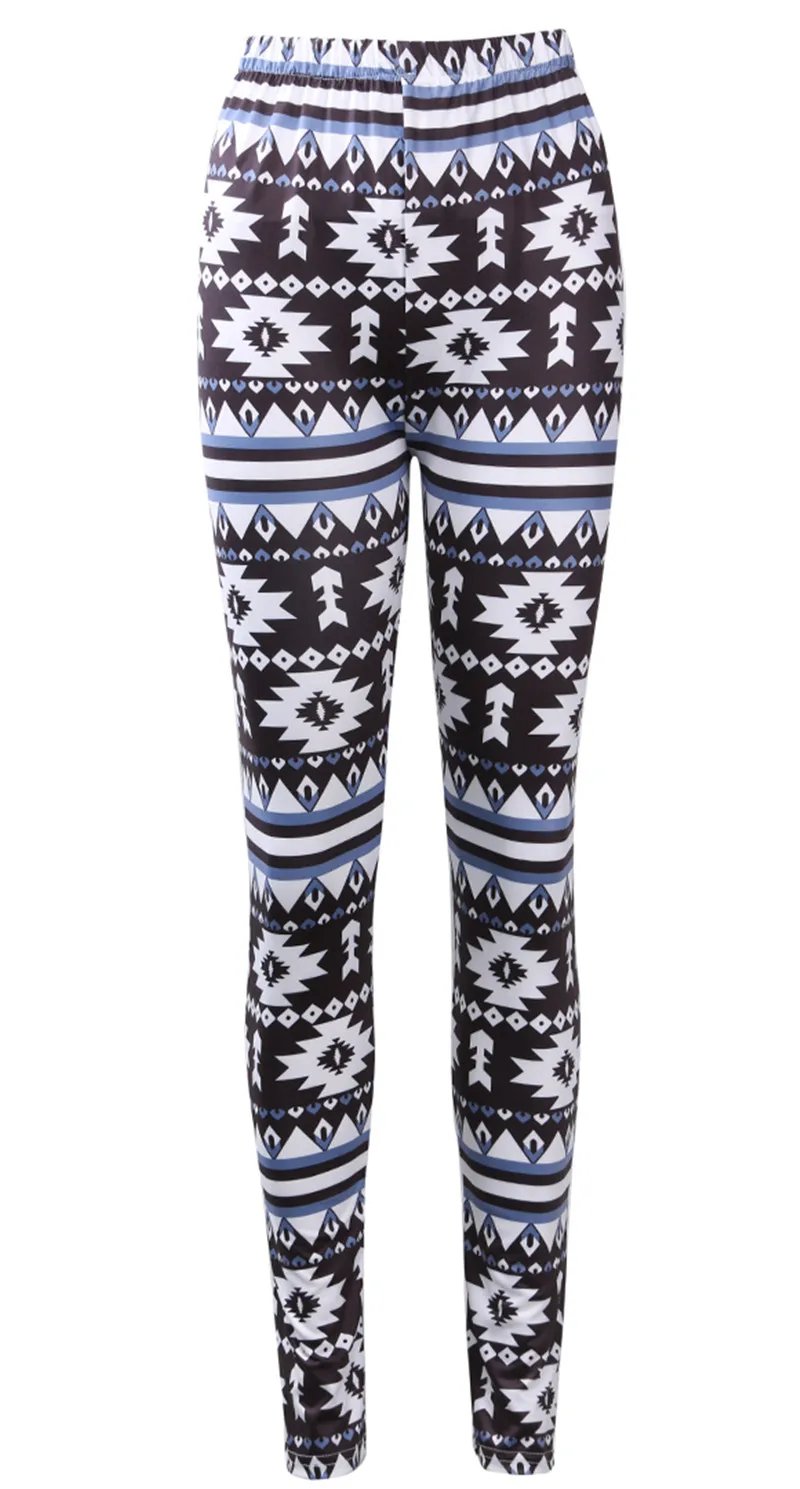 

hirigin Snowflake Cotton Womens Reindeer Knitted skinny Pants Printed fashion pencil pants female multicolor ladies New pant