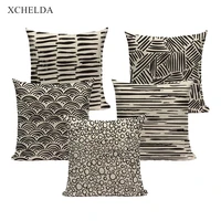 throw pillow case black pillowcase nordic spots fan stripe 4545 4040 for sofa car bedroom beige fur linen cushion cover
