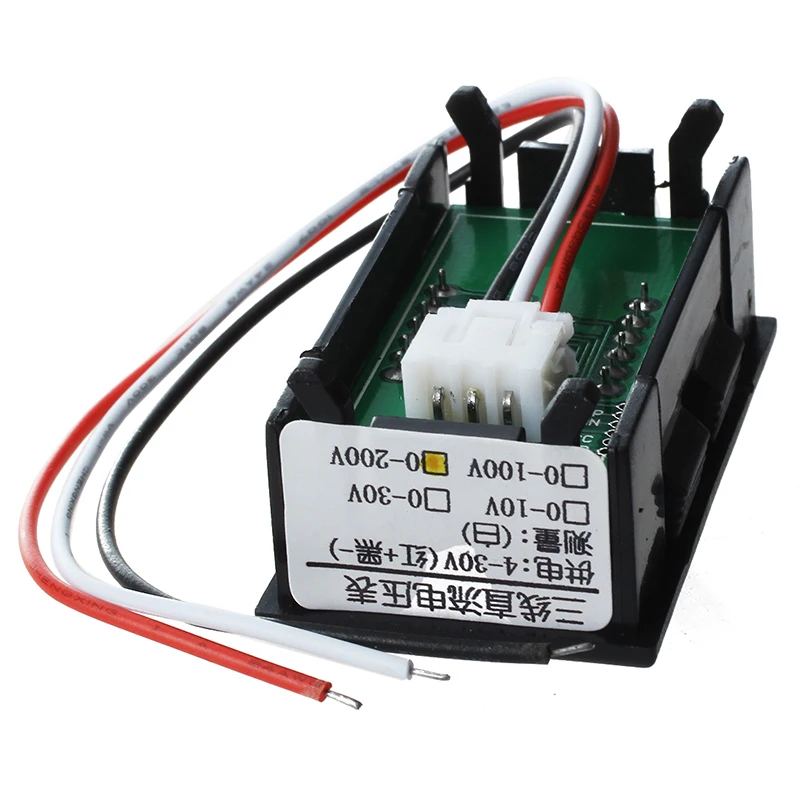 Мини-вольтметр для панелей Вольтметр постоянного тока 0 - 200 в 20 мА три желтых