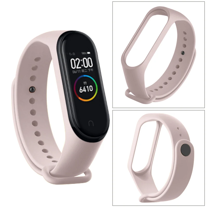 Силиконовый браслет для Xiaomi Mi Band 4 3 розовый сменный ремешок браслета Xiomi Band3 Miband |