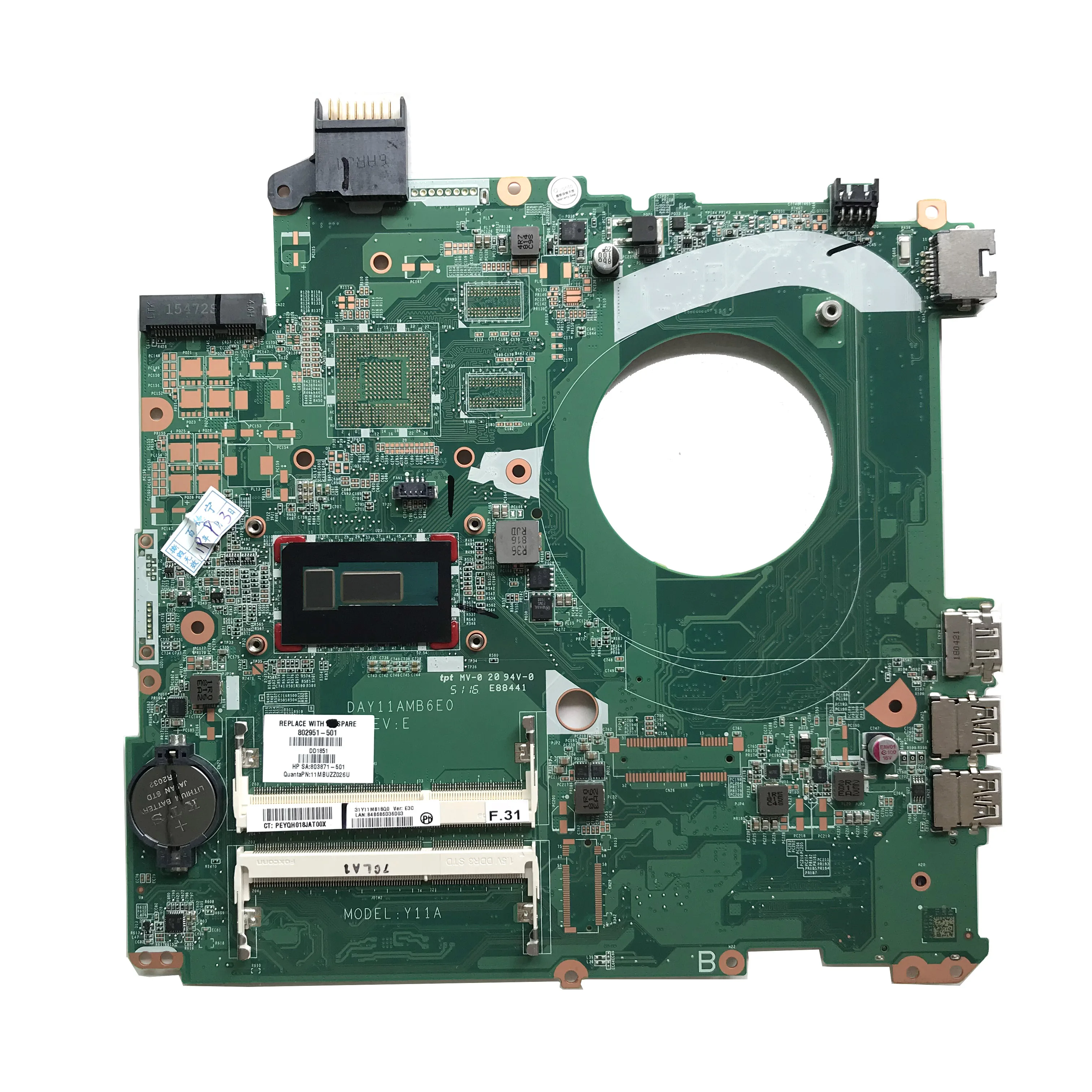 SZWXZY для HP 15 P серия материнская плата портативного компьютера с I3 5010u Процессор