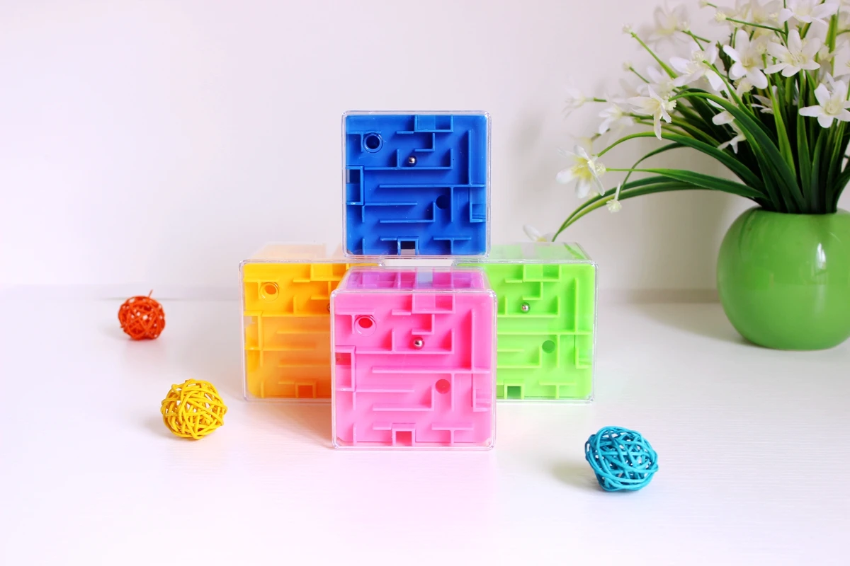 

Patience Games 3D Cube Puzzle Maze Toy Hand Game Fun Brain Game Challenge Toys Balance Educational Toy for Children