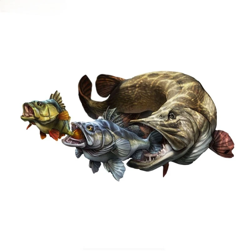 

Colorful Sticker Asome Fish Art Car Decoration Road Bike Decal KK14*6cm