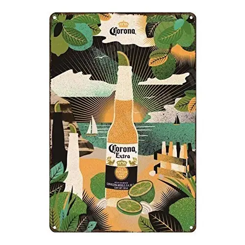 Металлическая жестяная фотопещера Corona Extra Beer 12x16 дюймов | Дом и сад
