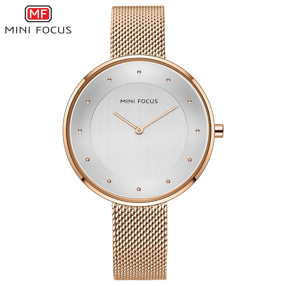 rose gold Мини фокус модные часы для женщин простой стиль Женская одежда кварцевые женские часы водонепроницаемый хронограф Браслет часы Relojes Para - Цвет: rose gold