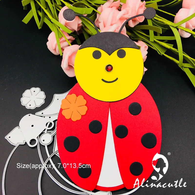Штамп для резки металла бирка божьей коровки скрапбукинг бумажные изделия