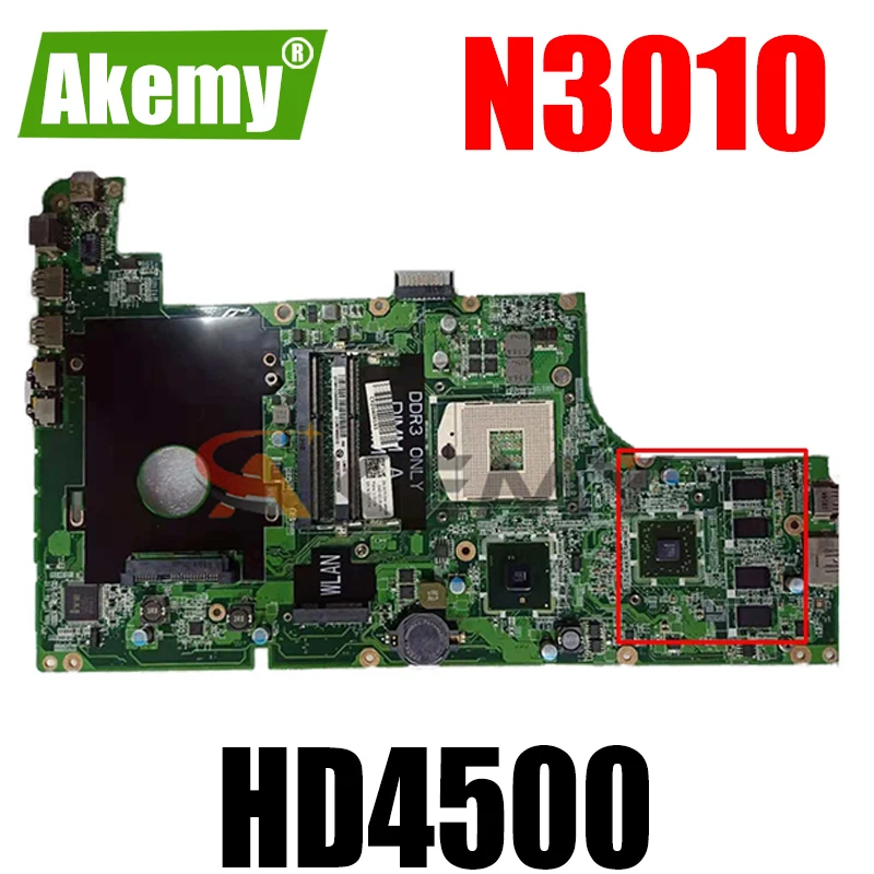 

Материнская плата Akemy для ноутбука Dell Inspiron N3010, двойная плата CTK0W DAUM7BMB6E0 HM57 DDR3, бесплатный ЦП HD4500, полностью протестирована