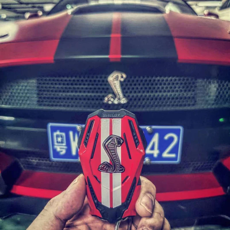 

Car Key Protective Shell Poison Blade Shell for 15-17 Ford Mustang Shelby GT500 Fashion Key case Mech Refit Full Encirclement