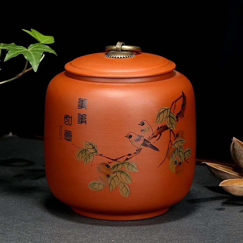 shishiruyi Китайская чайная канистра ZiSha среднего размера фиолетовая грязевая Бытовая герметичная коробка для хранения - Цвет: shishiruyi