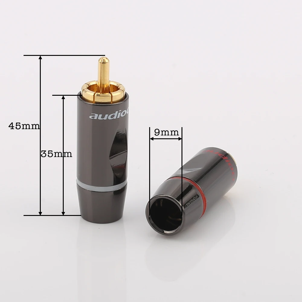 Высококачественные Позолоченные RCA-коннекторы R003 24k, 4 шт., позолоченные Аудиоразъемы RCA